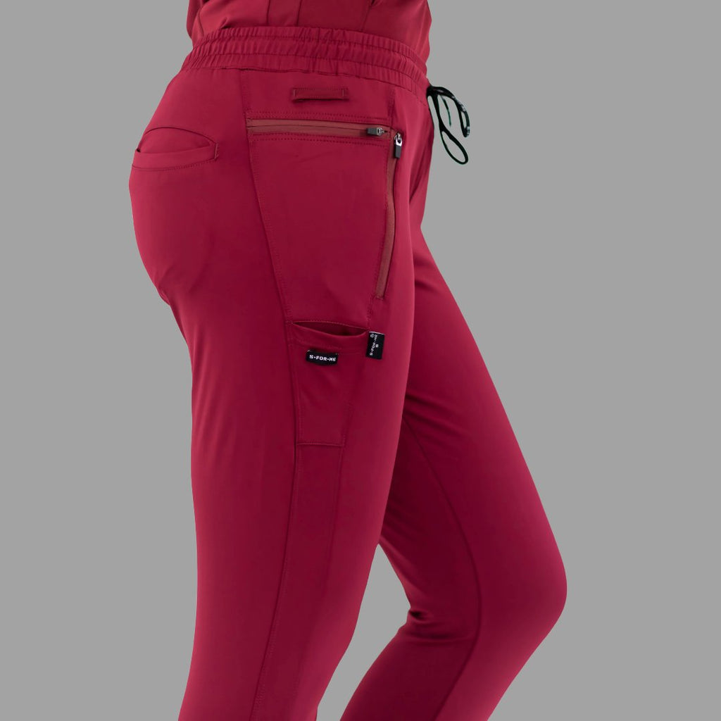 Women's Joggers 920 Super Stretch Burgundy, Scrubs 920