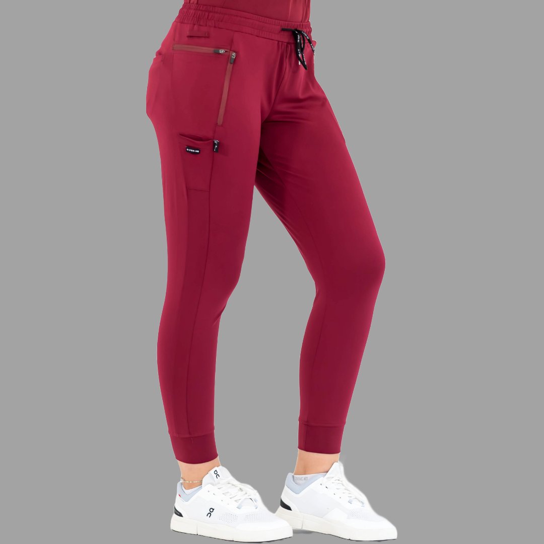 Women's Joggers 920 Super Stretch Burgundy, Scrubs 920