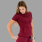 Women's Top 920 Burgundy Super Stretch, Scrubs 920