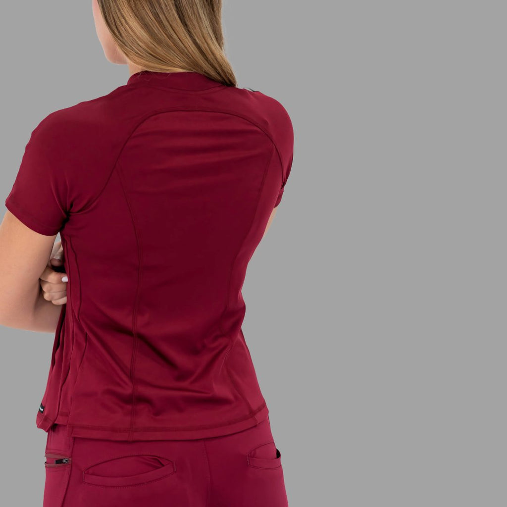 Women's Top 920 Burgundy Super Stretch, Scrubs 920