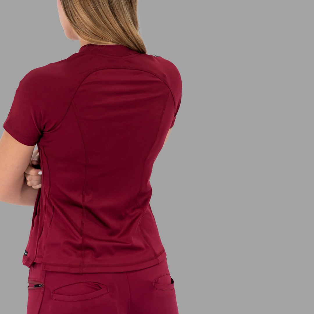 Women's Top 920 Burgundy Super Stretch, Scrubs 920