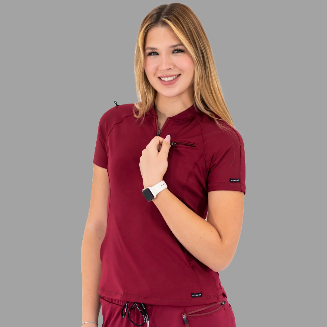 Women's Top 920 Burgundy Super Stretch, Scrubs 920