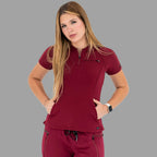 Women's Top 920 Burgundy Super Stretch, Scrubs 920