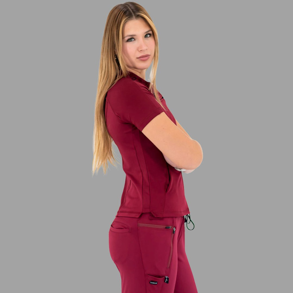 Women's Top 920 Burgundy Super Stretch, Scrubs 920