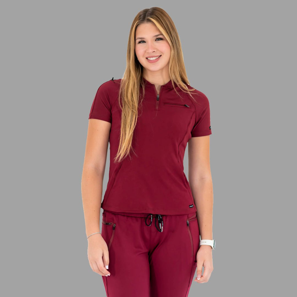 Women's Top 920 Burgundy Super Stretch, Scrubs 920