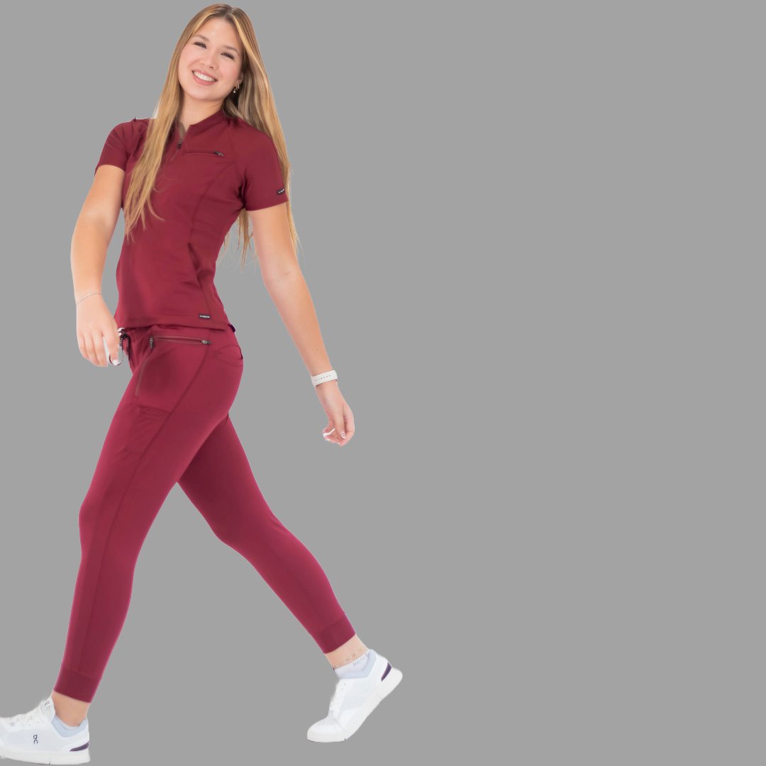 Women's Top 920 Burgundy Super Stretch, Scrubs 920
