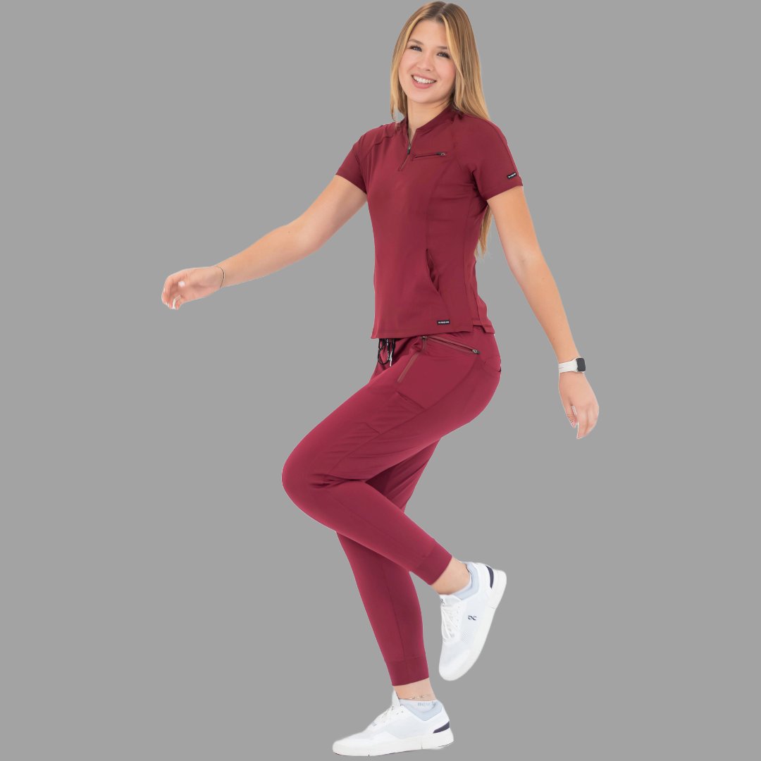 Women's Top 920 Burgundy Super Stretch, Scrubs 920