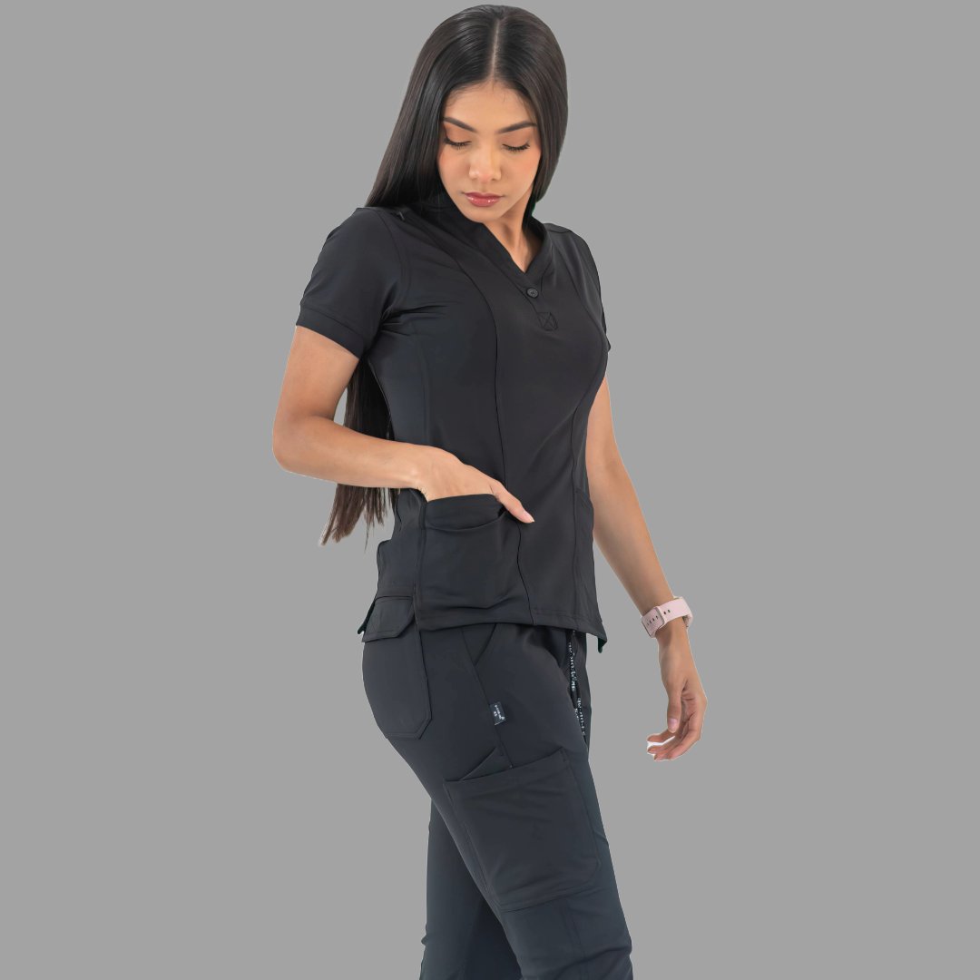 Women's Top 930 Black Super Stretch, Scrubs 930