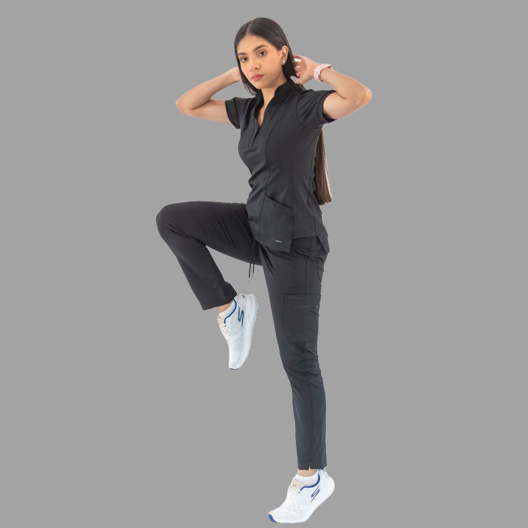 Women's Top 930 Black Super Stretch, Scrubs 930