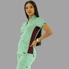 Women's Top 930 Brook Green/Maroon Super Stretch, Scrubs 930
