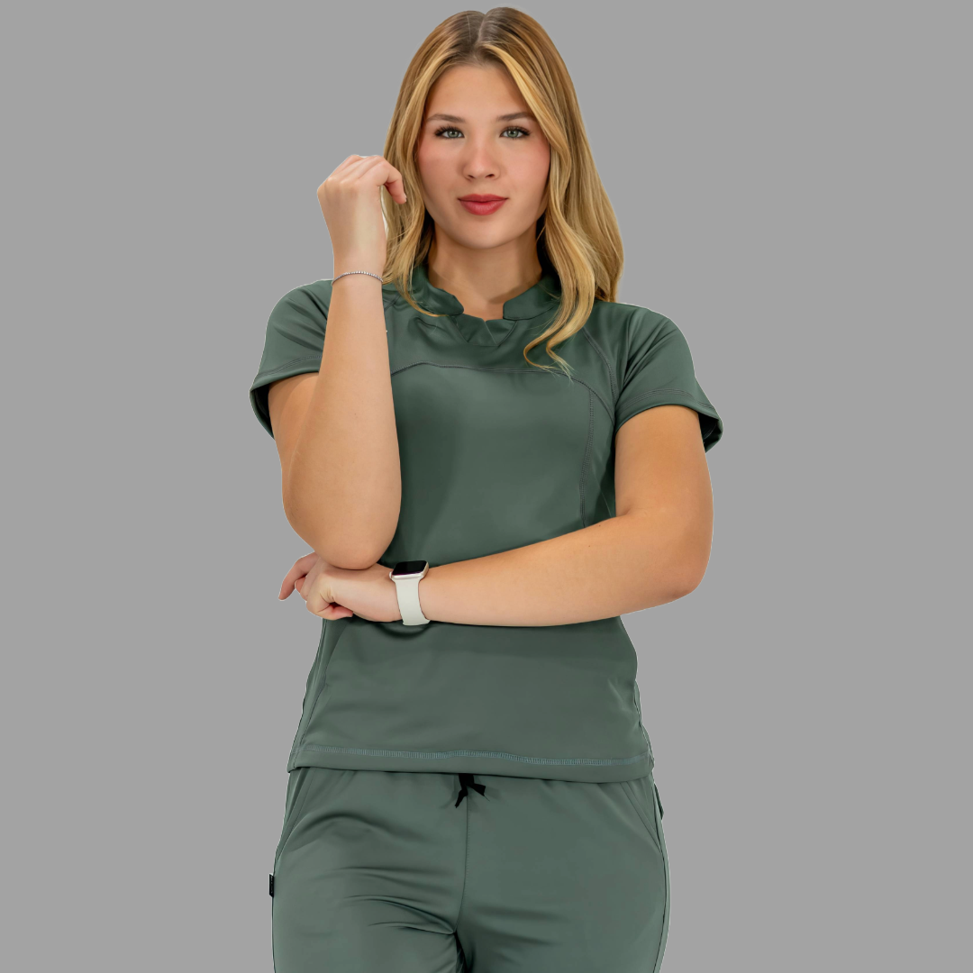 Women's Top 910 Jasper Green, Super Stretch Scrubs