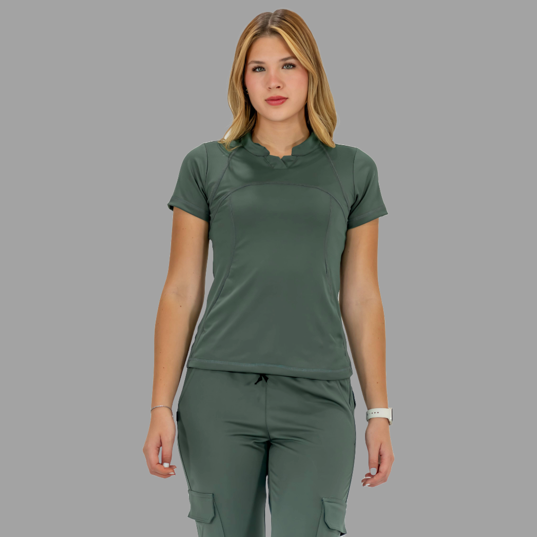Women's Top 910 Jasper Green, Super Stretch Scrubs