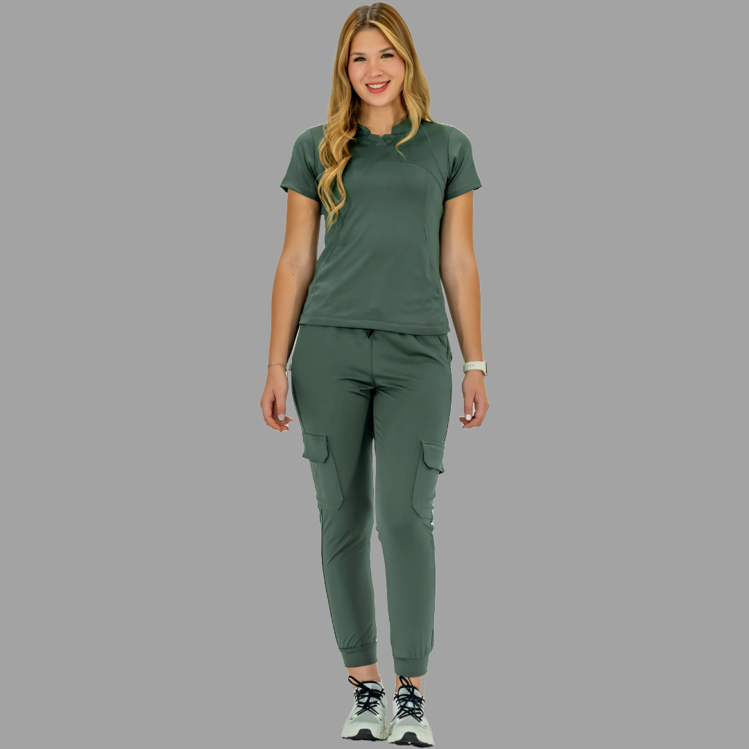 Women's Top 910 Jasper Green, Super Stretch Scrubs