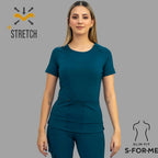 Women's Corsair Blue Scrub Top | Super Stretch 4-Way | Style 901