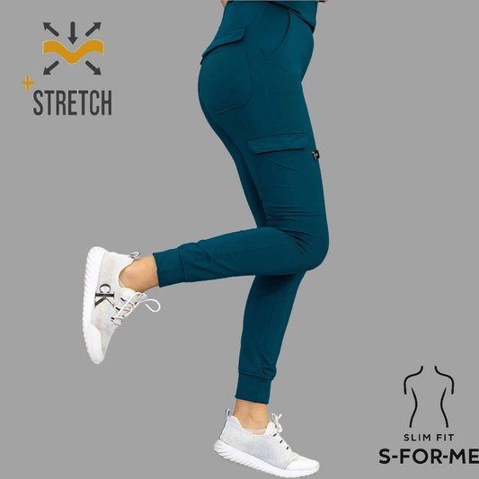 Women's Joggers 901 Corsair Blue (Caribbean Blue), Super Stretch Scrubs