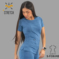 Women's Top 901 Cornflower Blue, Super Stretch Scrubs
