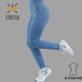 Women's Joggers 901 Cornflower Blue, Super Stretch Scrubs