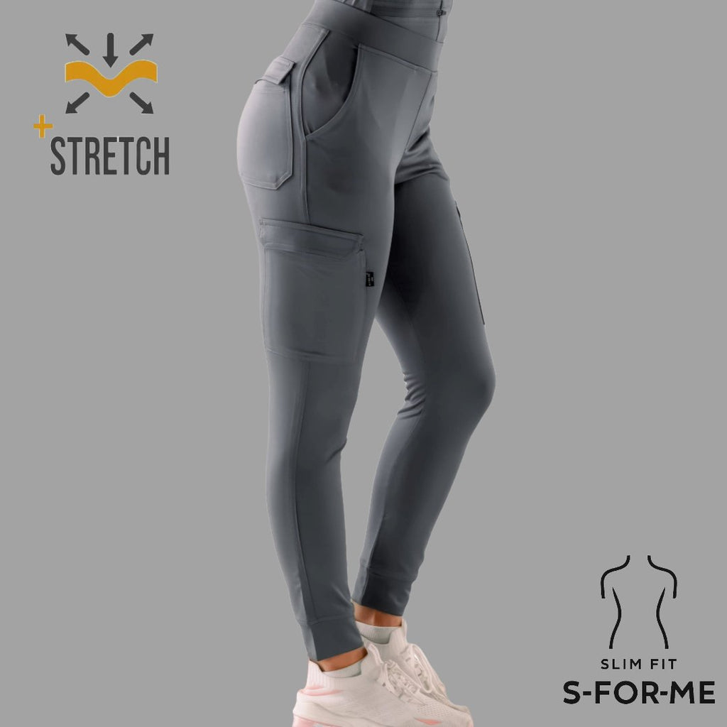 Women's Jogger Pants 901 Oxford Gray, Super Stretch Scrubs