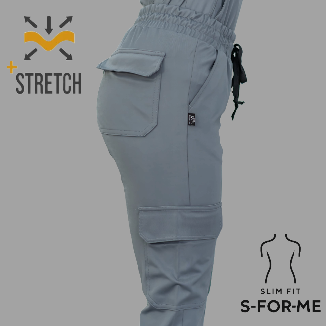Women's Jogger Pants 910 Medium Gray, Super Stretch Scrubs