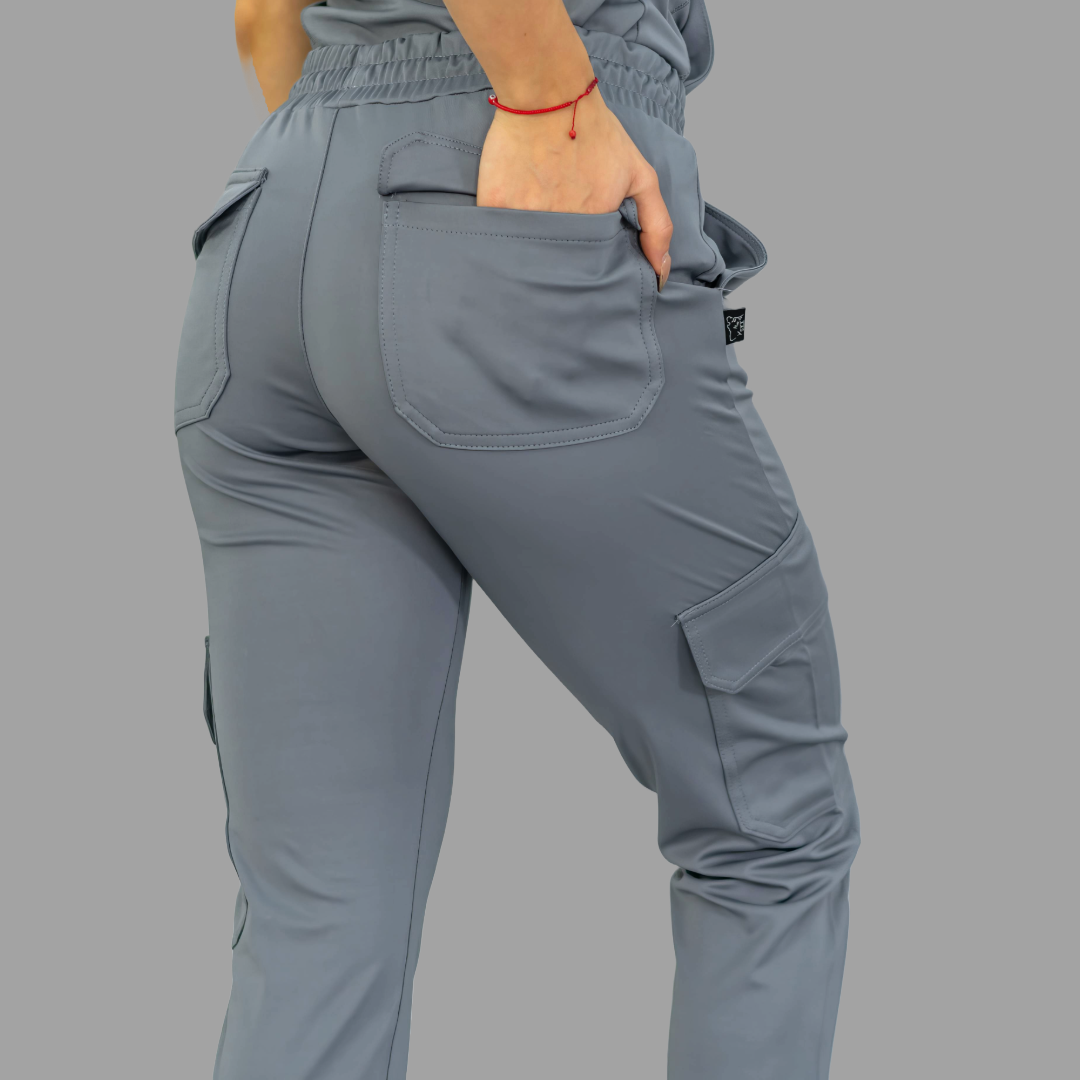 Women's Jogger Pants 910 Medium Gray, Super Stretch Scrubs