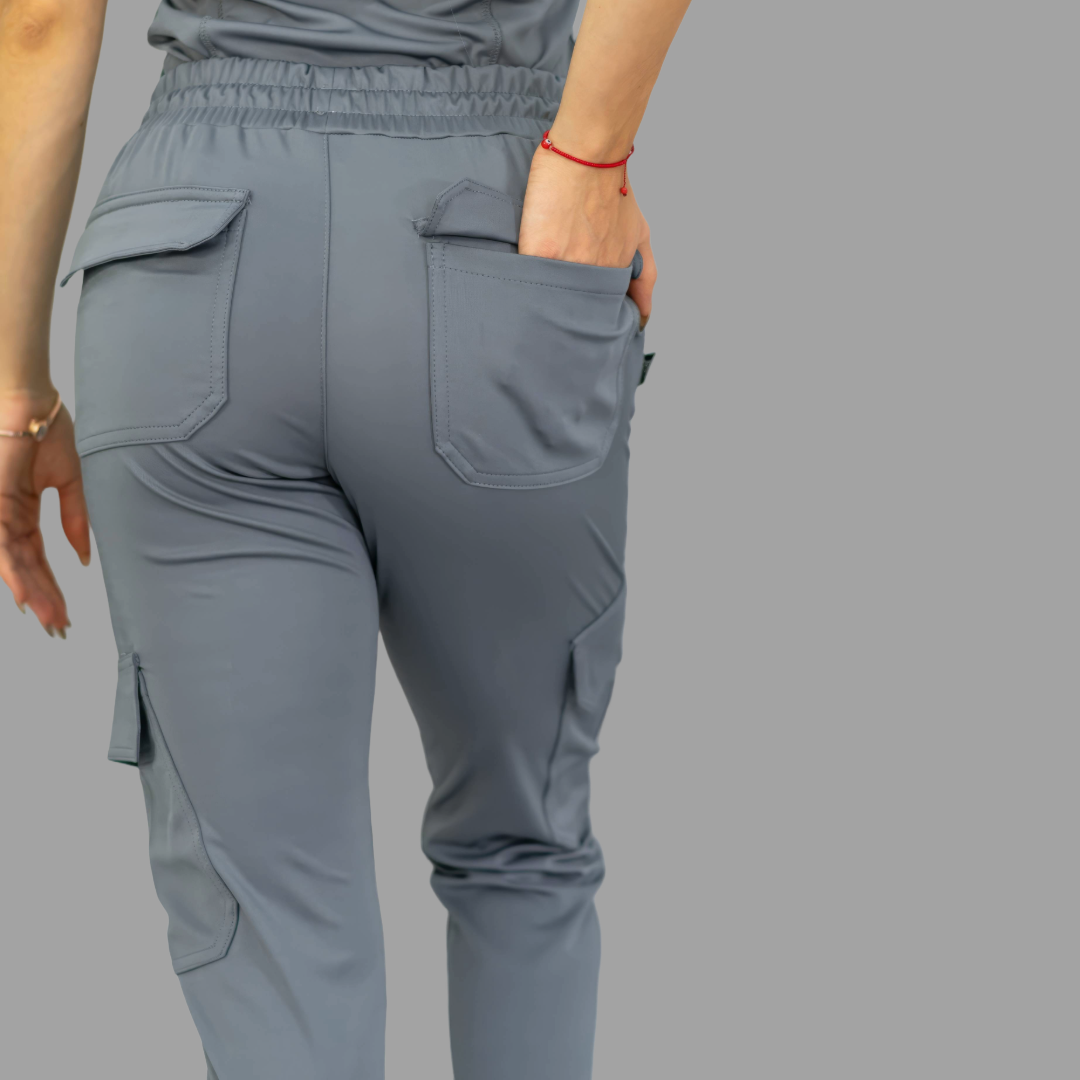 Women's Jogger Pants 910 Medium Gray, Super Stretch Scrubs