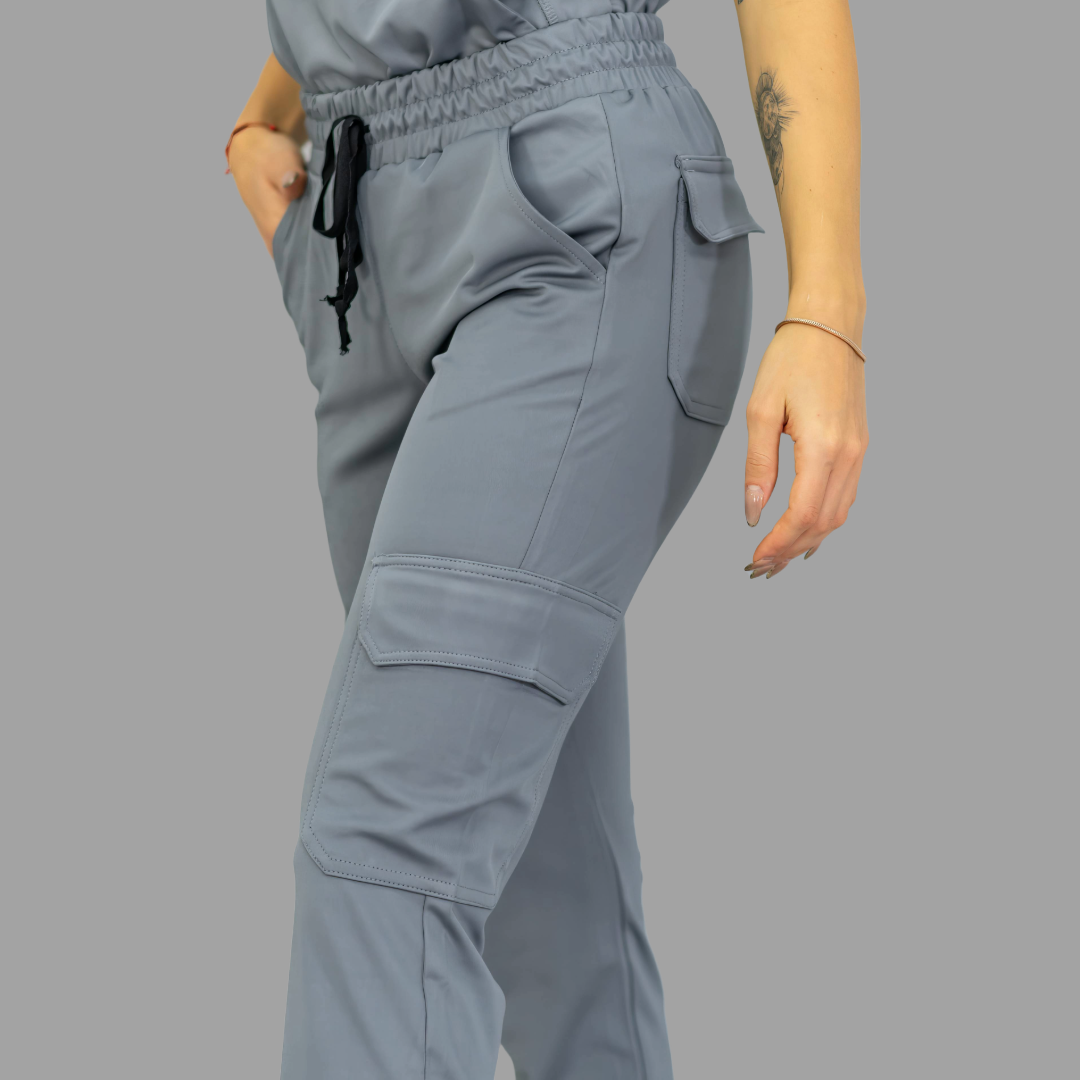Women's Jogger Pants 910 Medium Gray, Super Stretch Scrubs