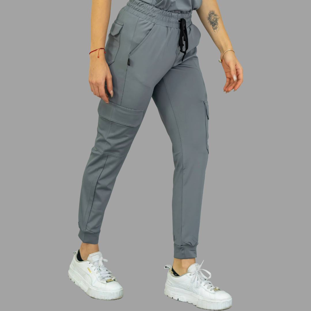 Women's Jogger Pants 910 Medium Gray, Super Stretch Scrubs