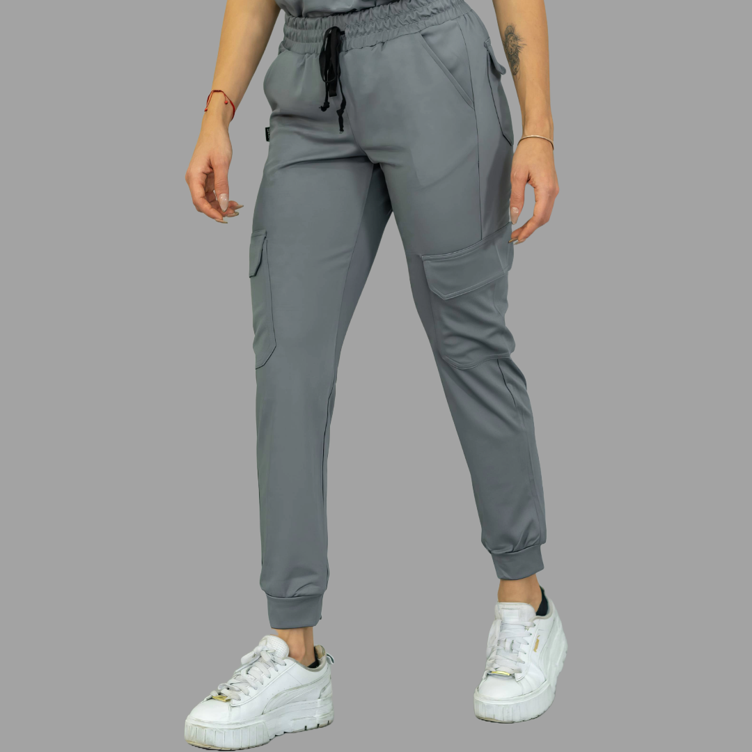 Women's Jogger Pants 910 Medium Gray, Super Stretch Scrubs