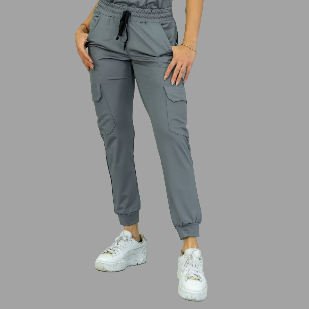 Women's Jogger Pants 910 Medium Gray, Super Stretch Scrubs