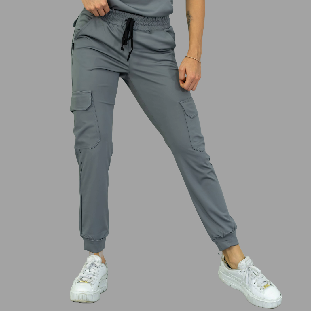 Women's Jogger Pants 910 Medium Gray, Super Stretch Scrubs
