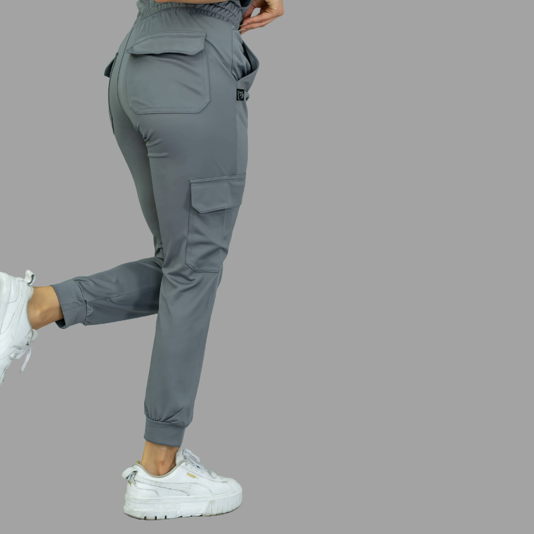 Women's Jogger Pants 910 Medium Gray, Super Stretch Scrubs