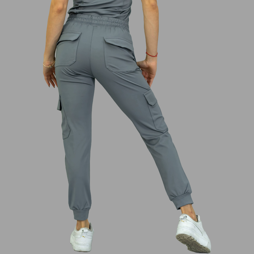 Women's Jogger Pants 910 Medium Gray, Super Stretch Scrubs