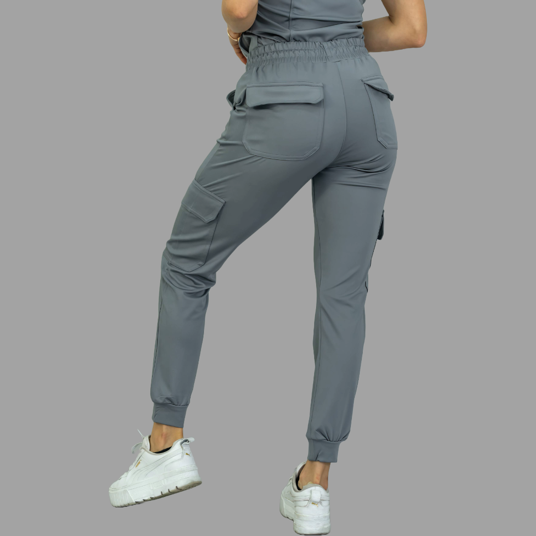 Women's Jogger Pants 910 Medium Gray, Super Stretch Scrubs