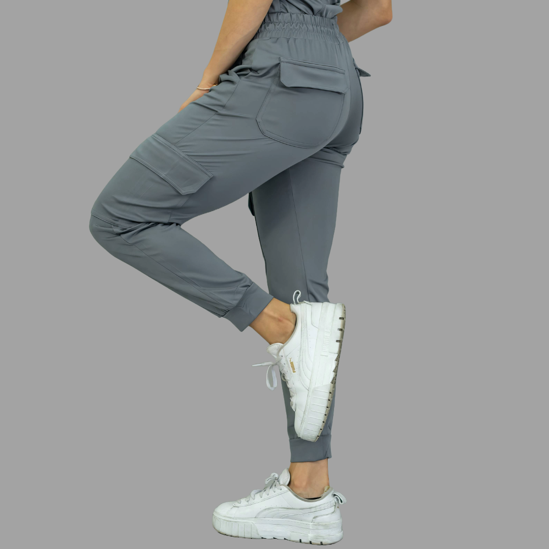 Women's Jogger Pants 910 Medium Gray, Super Stretch Scrubs