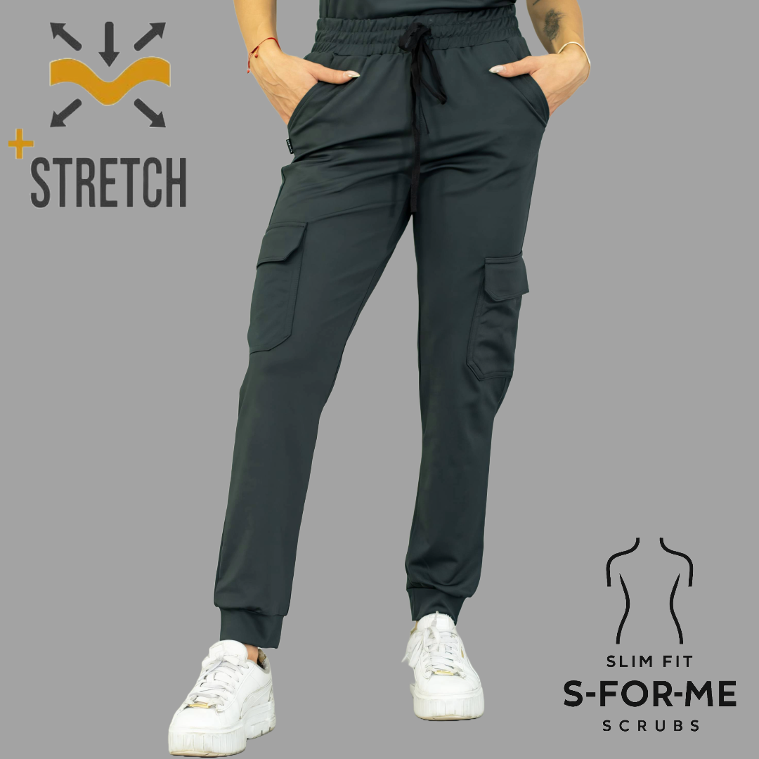 Women's Jogger Pants 910 Oxford Gray, Super Stretch Scrubs