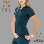 Women's Top 910 Airforce Blue, Super Stretch Scrubs