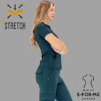 Women's Top 910 Airforce Blue, Super Stretch Scrubs