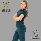 Women's Top 910 Airforce Blue, Super Stretch Scrubs