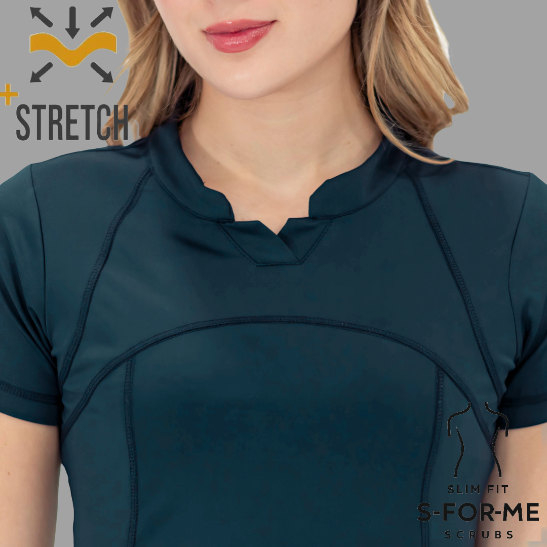 Women's Top 910 Airforce Blue, Super Stretch Scrubs