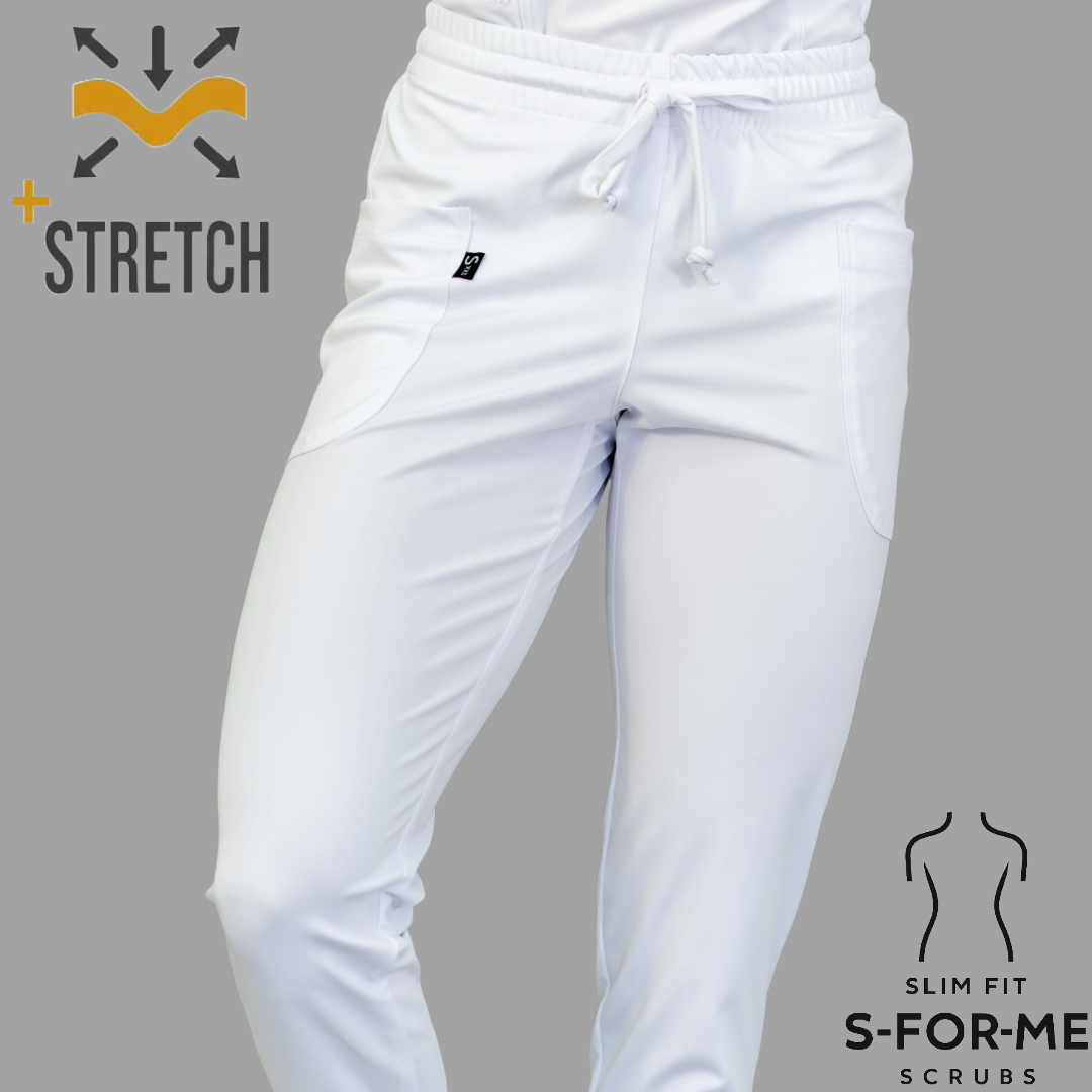Women's Pants 902 White, Super Stretch Scrubs