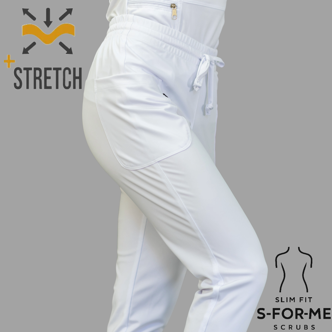 Women's Pants 902 White, Super Stretch Scrubs