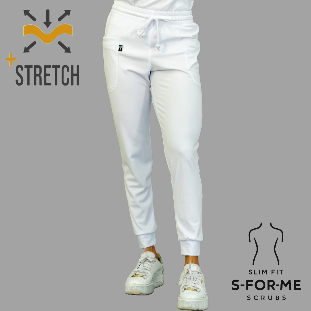 Women's Pants 902 White, Super Stretch Scrubs