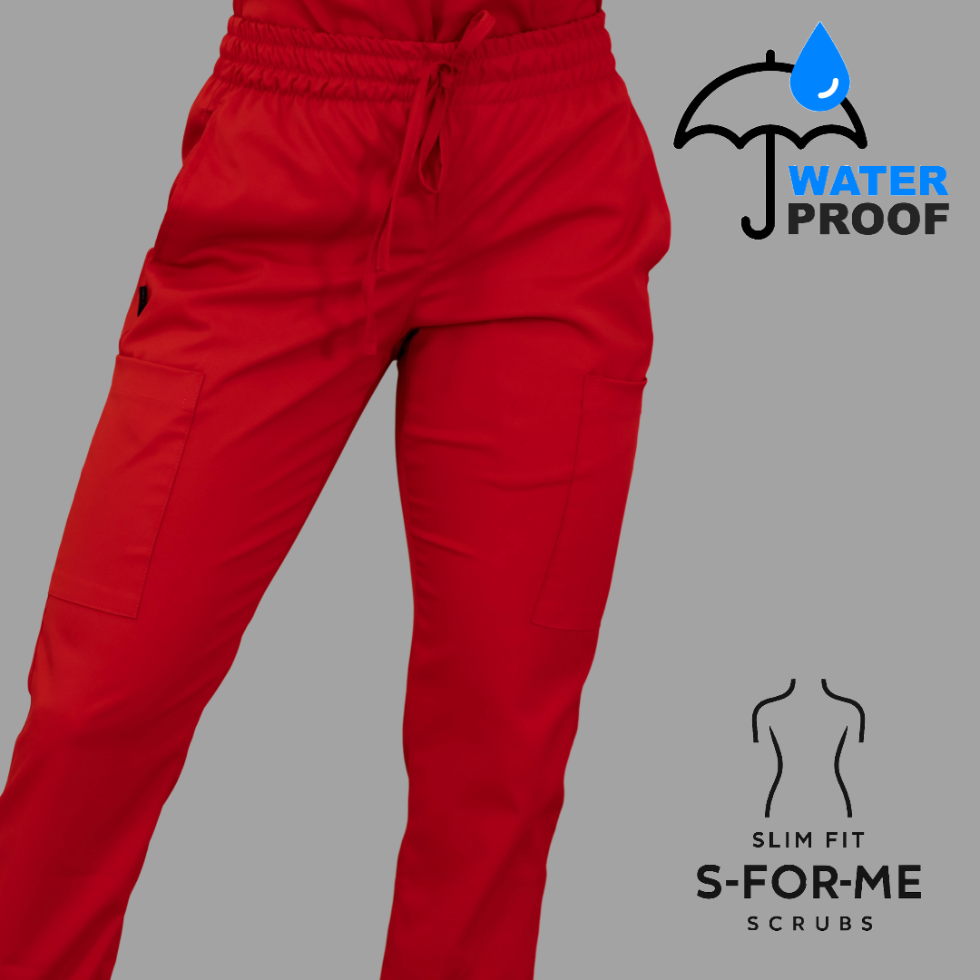 Women's Scrub Jogger Pants 501 Red Lotus