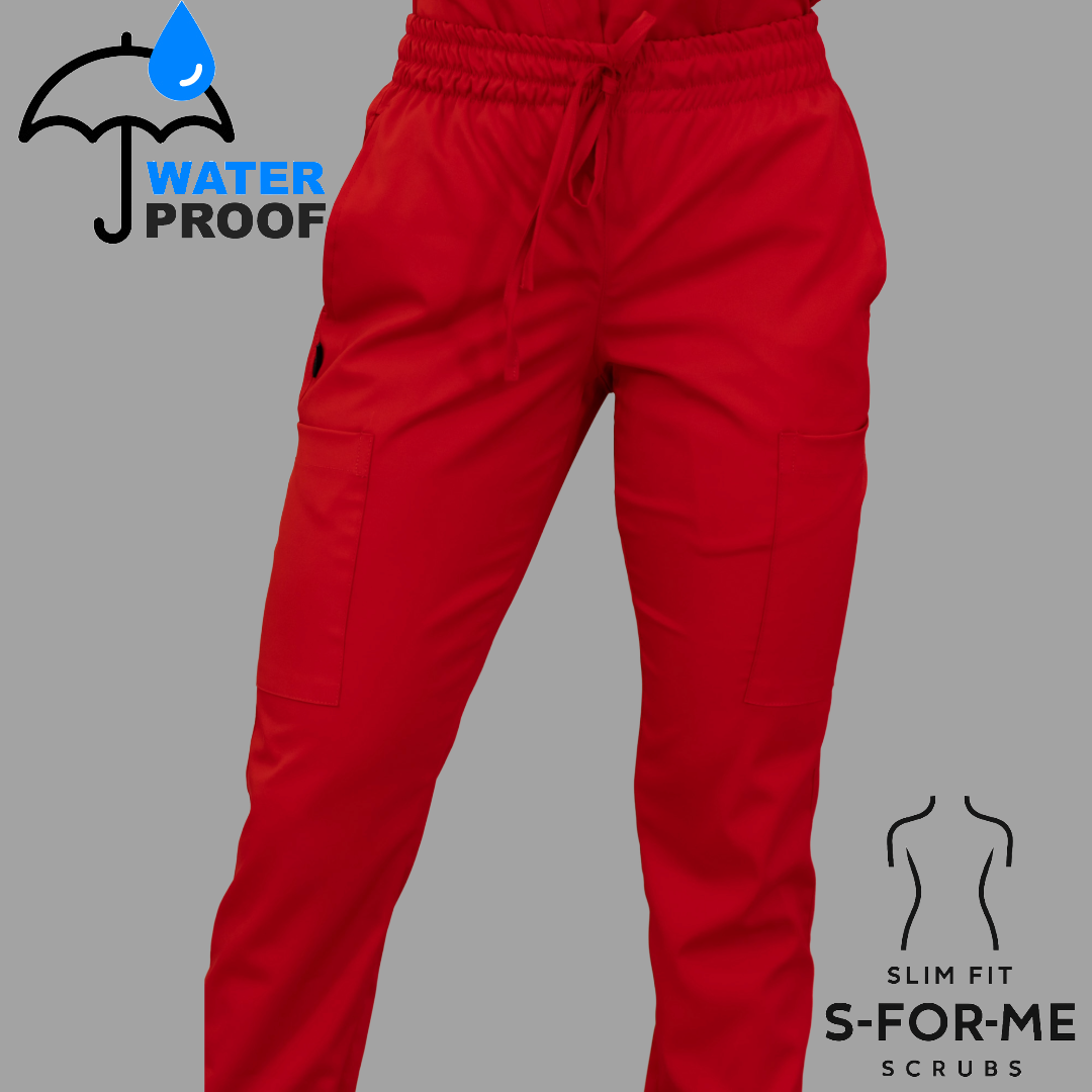 Women's Scrub Jogger Pants 501 Red Lotus