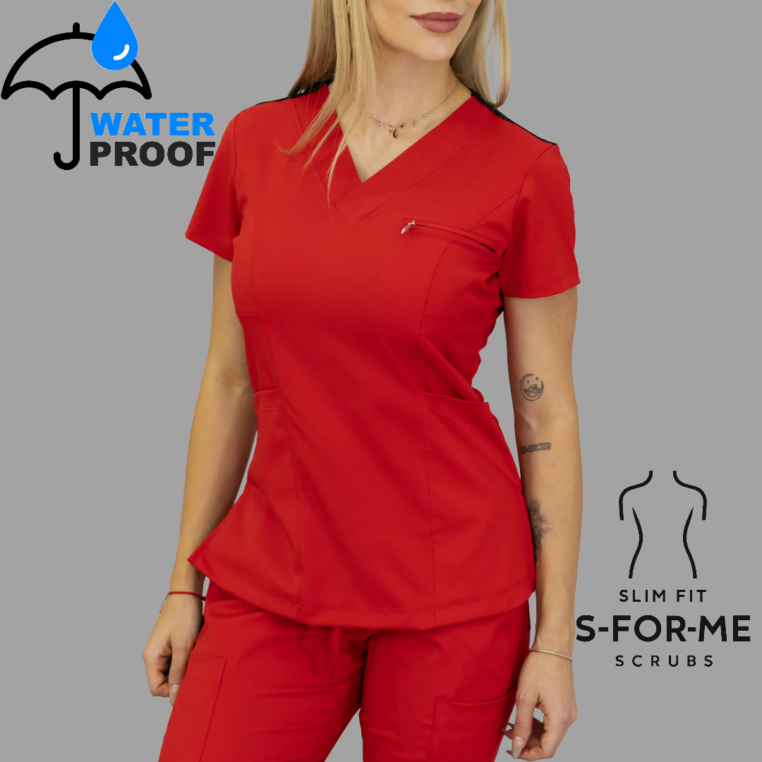 Women's Top 501 Red/Black , Scrubs 501 lotus