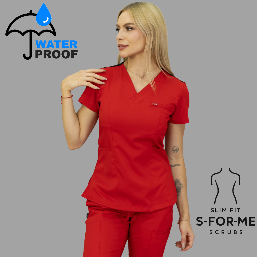 Women's Top 501 Red/Black , Scrubs 501 lotus