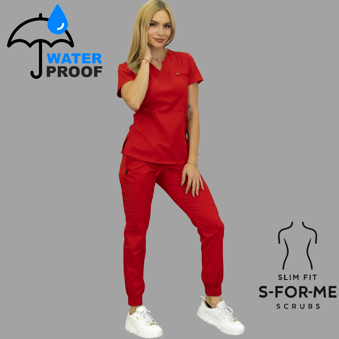 Women's Top 501 Red/Black , Scrubs 501 lotus