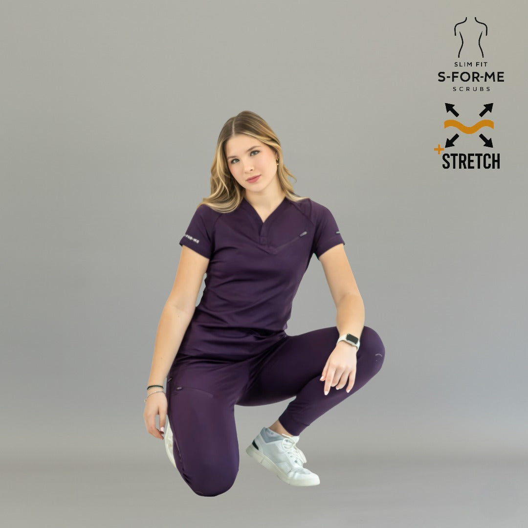 Women’s Top 905 Purple, Super Stretch Scrubs