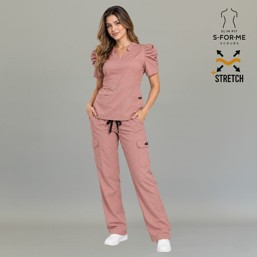 Women's Scrub Pants 940 Dusty Rose Super Stretch | Cargo — view 5 de 7