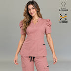 Women's Scrub Top 940 Dusty Rose Super Stretch — view 3 de 5